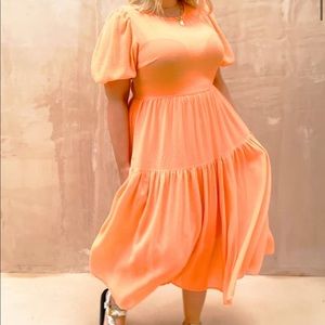 NWT Orange peach Never fully dressed Abigail Dress